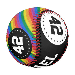 Rainbow Flag knitting Stripes seamless pattern Baseball