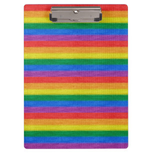 Rainbow Flag knitting Stripes seamless pattern Clipboard
