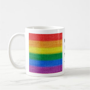 Rainbow Flag knitting Stripes seamless pattern Coffee Mug