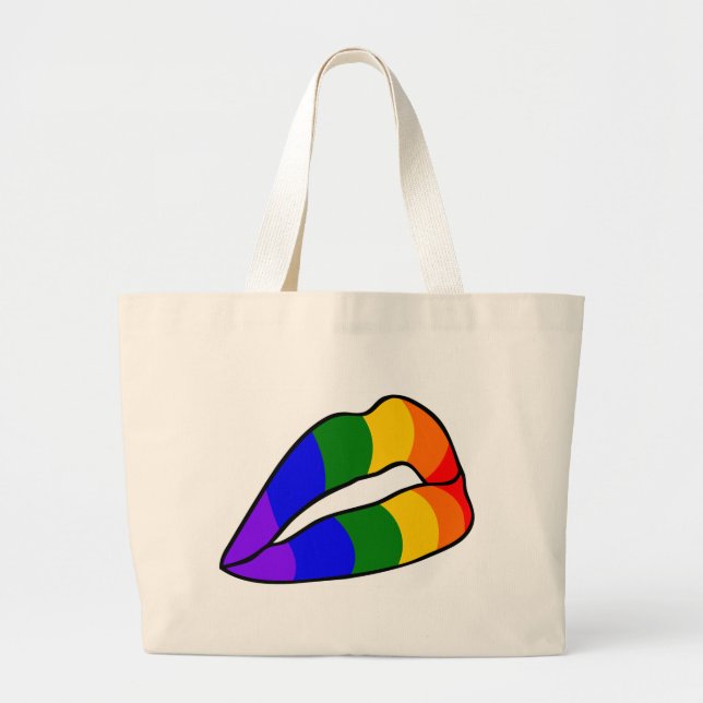 RAINBOW FLAG LARGE TOTE BAG (Front)