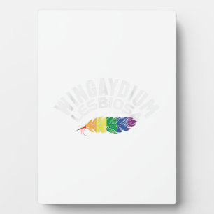 Rainbow Flag Lesbiosa Lesbian Plaque