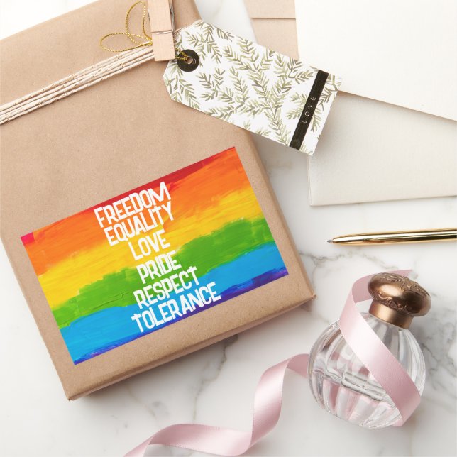 Rainbow Flag LGBT Pride Sticker – Square LGBTQ+ (Gifting)