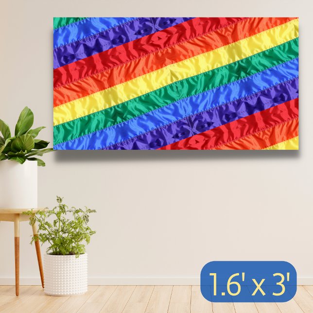 Rainbow flag LGBT rainbow stripes gay pride LGBTQ  Banner (Creator Uploaded)