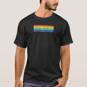 Rainbow Flag Lgbtq Lesbian Gay Queer Bisexual Pans T-Shirt