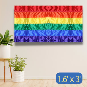Rainbow flag LGBTQ rainbow stripes gay pride LGBT Banner