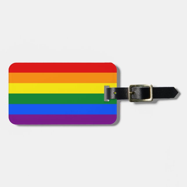 Rainbow flag luggage tag (Front Horizontal)