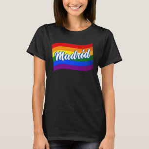 Rainbow Flag Madrid Spain Gay Pride LGBT T-Shirt