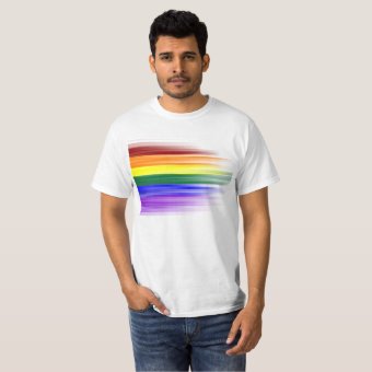 Rainbow Flag Mens T-shirts (front Design) 