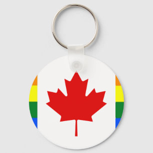 Rainbow Flag of Canada Key Ring
