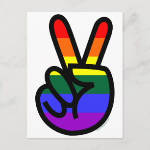 Rainbow Flag Peace Postcard