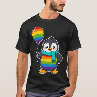 Rainbow Flag Penguin Lesbian Gay Pride Ally Lgbt T-Shirt