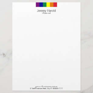 Rainbow Flag Personalized Letterhead