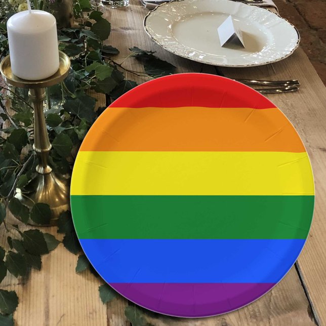 Rainbow Flag plates, Pride, Rainbow / LGBT Paper Plate (Creator Uploaded)