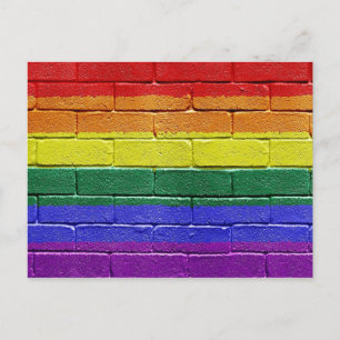 Rainbow flag postcard