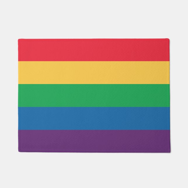 Rainbow Flag Pride Door Mat (Front)