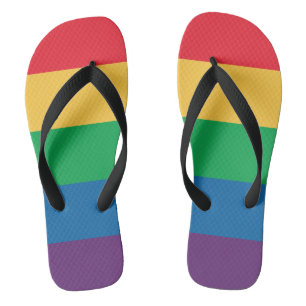 Rainbow Flag Pride Flip Flops