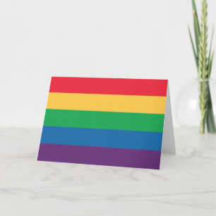 Rainbow Flag Pride Greeting Card - Blank Inside