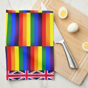 Rainbow Flag & Pride, LGBT community /British Flag Tea Towel