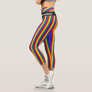 Rainbow Flag & Pride, LGBT community /stripes Wear Capri Leggings