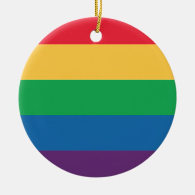 Rainbow Flag Pride Ornament (Front)