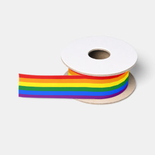 Rainbow Flag & Pride parade ribbon /LGBT community Satin Ribbon