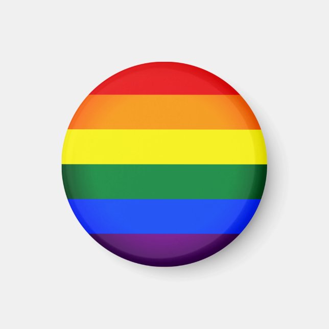 Rainbow Flag & Pride Rainbow / LGBT community Magn Magnet (Front)