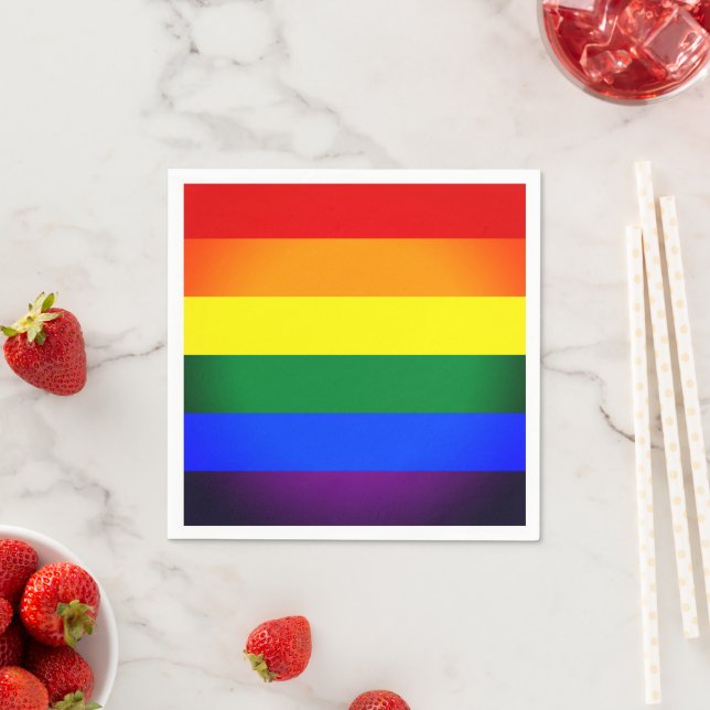 Rainbow Flag & Pride Rainbow / LGBT community Napkin (Insitu)