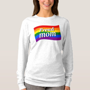 Rainbow Flag Proud Mum PFLAG proud parent LGBTQ  T-Shirt