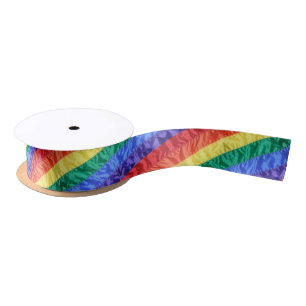 Rainbow flag rainbow stripes LGBT LGBTQ+ gay pride Satin Ribbon