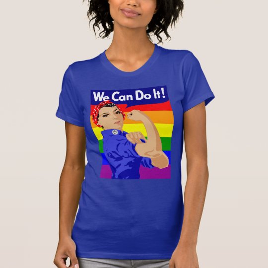 RAINBOW FLAG ROSIE THE RIVETER T-Shirt