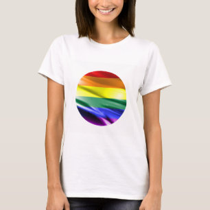 RAINBOW FLAG SQUARE SILK T-Shirt