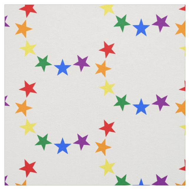 RAINBOW FLAG STARS II + your ideas Fabric (Swatch)