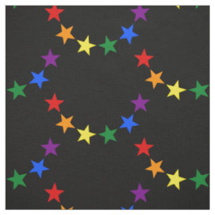 RAINBOW FLAG STARS II + your ideas Fabric