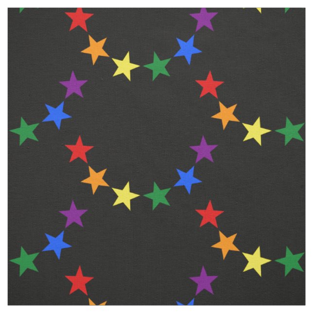 RAINBOW FLAG STARS II + your ideas Fabric (Swatch)