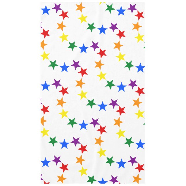RAINBOW FLAG STARS II + your ideas Tablecloth (Front)