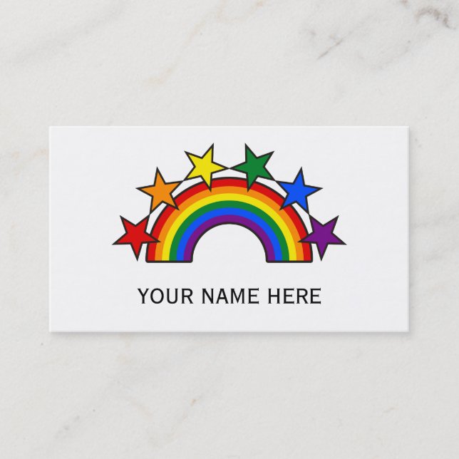 RAINBOW FLAG STARS III + your ideas Business Card (Front)