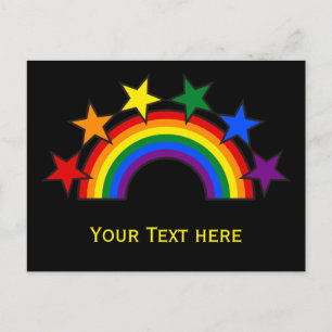 RAINBOW FLAG STARS III + your ideas Postcard