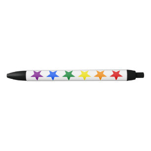 RAINBOW FLAG STARS + your ideas Black Ink Pen