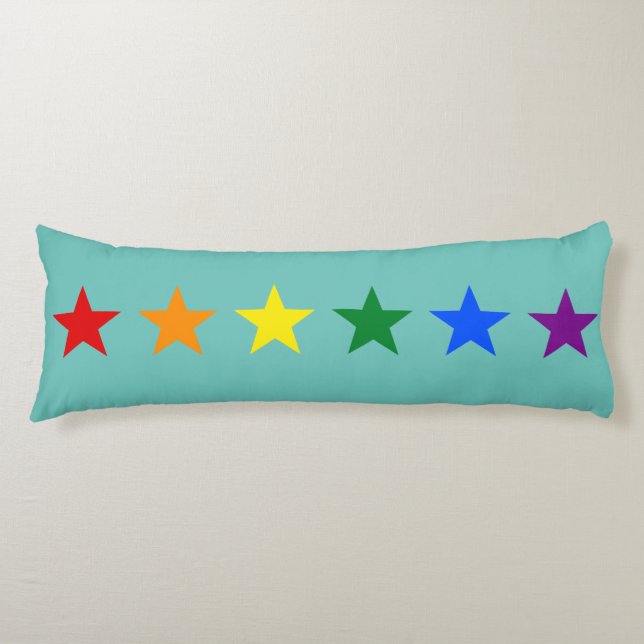 RAINBOW FLAG STARS + your ideas Body Cushion (Front)