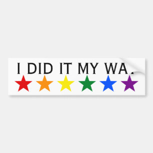 RAINBOW FLAG STARS + your ideas Bumper Sticker
