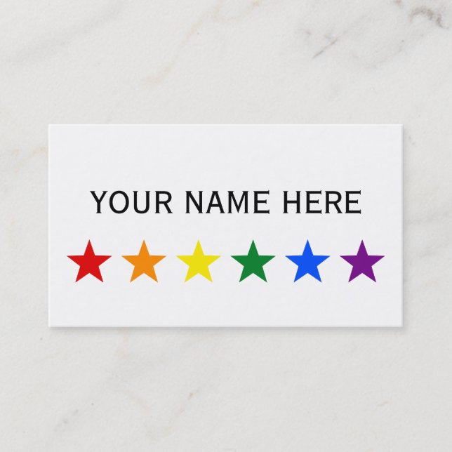 RAINBOW FLAG STARS + your ideas Business Card (Front)
