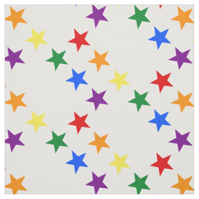 RAINBOW FLAG STARS + your ideas Fabric (Swatch)