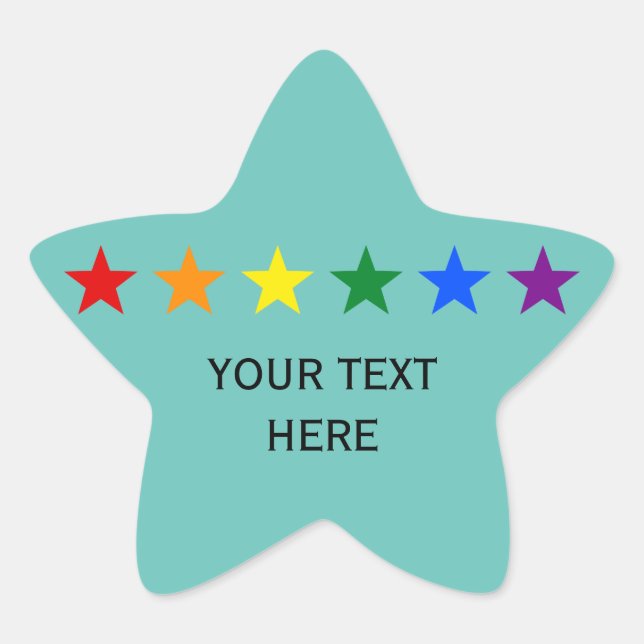 RAINBOW FLAG STARS + your ideas Star Sticker (Front)