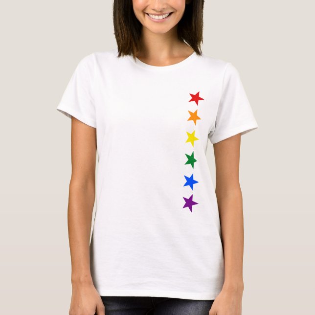 RAINBOW FLAG STARS + your ideas T-Shirt (Front)