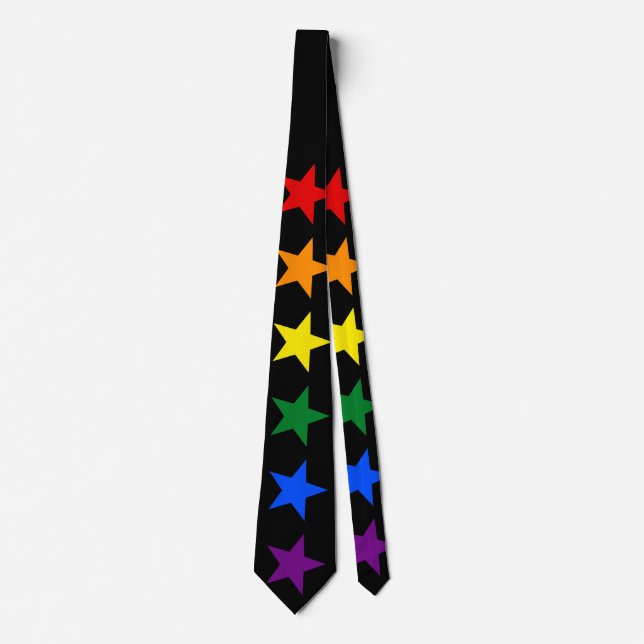 RAINBOW FLAG STARS + your ideas Tie (Front)