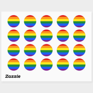 Rainbow Flag sticker, Pride Flag, Rainbow / LGBT Classic Round Sticker
