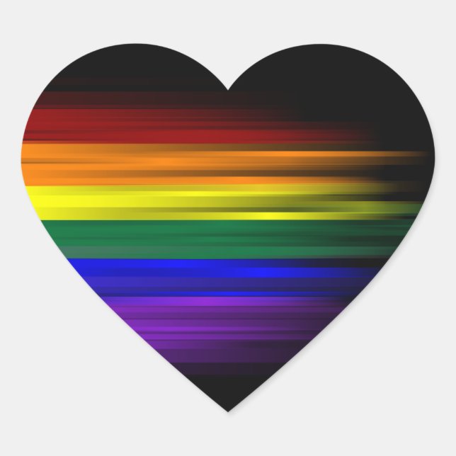 Rainbow Flag Sticker Sheet (Heart) (Front)