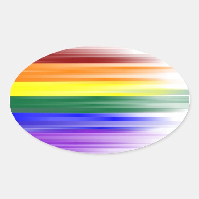 Rainbow Flag Sticker Sheet (Oval) (Front)
