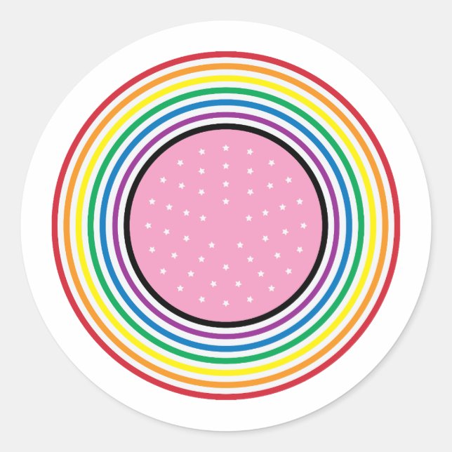 Rainbow Flag Sticker - USA Flag Inspired (Front)