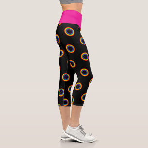 RAINBOW FLAG - STRIPES - LGBT colours Rings Capri Leggings